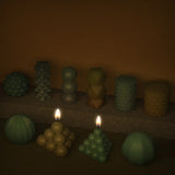 10 Silicone Candle Mold 3D Cube Pyramid Spherical Lantern