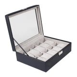 10 Slot Watch Display Box Case Jewelry Storage Organizer