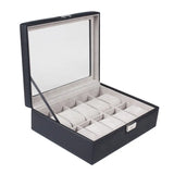 10 Slot Watch Display Box Case Jewelry Storage Organizer