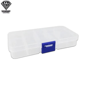 10 Slots Plastic Jewelry Storage Box Adjustable Container For Earrings