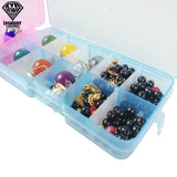10 Slots Plastic Jewelry Storage Box Adjustable Container For Earrings