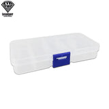 10 Slots Plastic Jewelry Storage Box Adjustable Container For Earrings