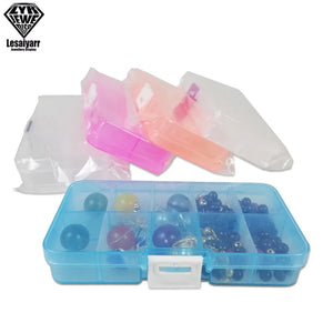 10 Slots Plastic Jewelry Storage Box Adjustable Container For Earrings