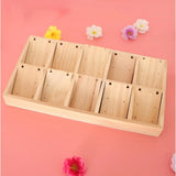 10 Slots Wooden Trinkets Earring Hook Display