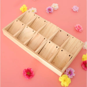 10 Slots Wooden Trinkets Earring Hook Display