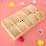 10 Slots Wooden Trinkets Earring Hook Display