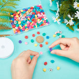 10 Colorful Polymer Clay Beads Strands 6mm Flat Round Heishi for DIY Jewelry