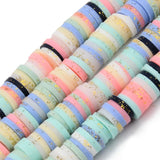 10 Colorful Polymer Clay Beads Strands 6mm Flat Round Heishi for DIY Jewelry