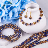 10 Strand Faceted Transparent Glass Beads 3/3.5/4/6/8mm For DIY Jewelry Making