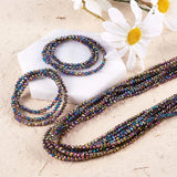 10 Strand Faceted Transparent Glass Beads 3/3.5/4/6/8mm For DIY Jewelry Making