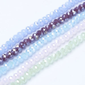 10 Strand Electroplate Glass Beads Jade Beads for DIY Jewelry Making 4/6/8mm