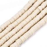10pcs Flat Round Polymer Clay Beads for DIY Crafts