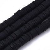 10pcs Flat Round Polymer Clay Beads for DIY Crafts