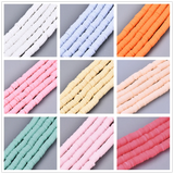 10pcs Flat Round Polymer Clay Beads for DIY Crafts