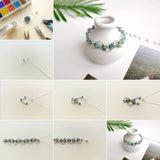 10 Strand Mix Faceted Glass Beads 4mm 6mm 8mm Jewelry Making DIY