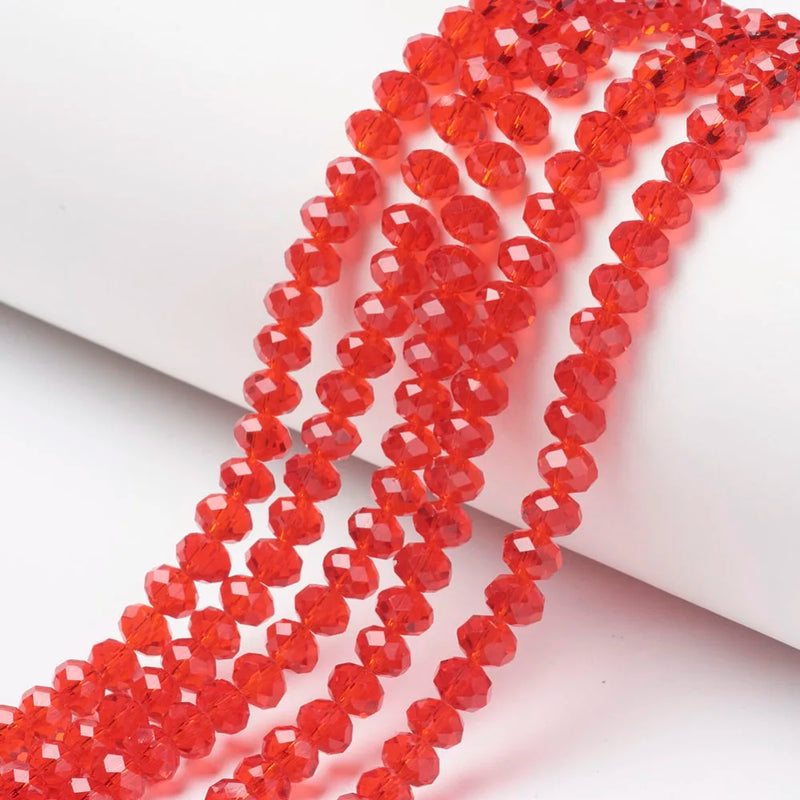 10 Strand Mix Faceted Glass Beads 4mm 6mm 8mm Jewelry Making DIY