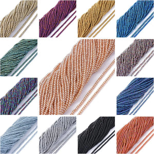 10 Strands 2.5mm Small Electroplate Glass Beads for Jewelry Making