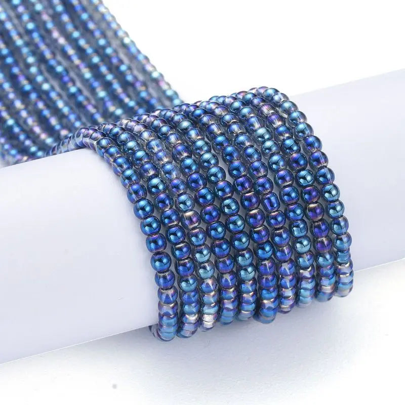 10 Strands 2.5mm Small Electroplate Glass Beads for Jewelry Making