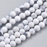 Howlite Beads Strands 4-10mm Round for Jewelry Making DIY Craft