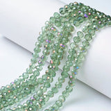 10pcs 4/6mm Rainbow Plated Glass Beads for Jewelry Making