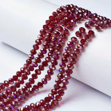 10pcs 4/6mm Rainbow Plated Glass Beads for Jewelry Making