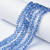 10pcs 4/6mm Rainbow Plated Glass Beads for Jewelry Making