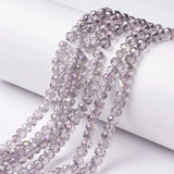 10pcs 4/6mm Rainbow Plated Glass Beads for Jewelry Making