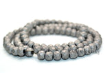 10pcs 4x6mm Gray Glass Beads Faceted & Matt DIY Jewelry Making Spacer