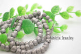 10pcs 4x6mm Gray Glass Beads Faceted & Matt DIY Jewelry Making Spacer
