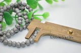 10pcs 4x6mm Gray Glass Beads Faceted & Matt DIY Jewelry Making Spacer