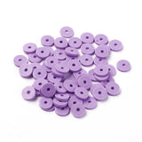 10 Colorful Polymer Clay Beads 6mm Round Flat Disc Heishi for DIY Jewelry Making