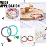 10 Colorful Polymer Clay Beads 6mm Round Flat Disc Heishi for DIY Jewelry Making