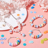 10 Colorful Polymer Clay Beads 6mm Round Flat Disc Heishi for DIY Jewelry Making
