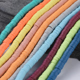 10 Colorful Polymer Clay Beads 6mm Round Flat Disc Heishi for DIY Jewelry Making