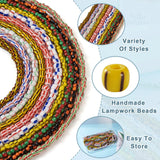 10 Colorful Lampwork Beads Glass Seed Bead Bracelet DIY Jewelry Making