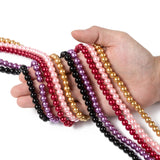 10 Eco-Friendly Dyed Glass Pearl Round Bead Strands 8mm