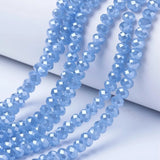 10 Electroplate Glass Beads Rondelle Bead DIY Craft Jewelry Making
