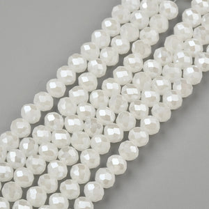 10 Electroplate Glass Beads Rondelle Bead DIY Craft Jewelry Making