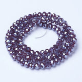 10 Electroplate Glass Beads Rondelle Bead DIY Craft Jewelry Making
