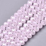 10 Electroplate Glass Beads Rondelle Bead DIY Craft Jewelry Making