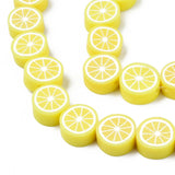 10 Strands Yellow Lemon Slice Polymer Clay Beads Spacer Beads DIY Jewelry Making