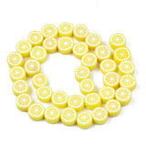 10 Strands Yellow Lemon Slice Polymer Clay Beads Spacer Beads DIY Jewelry Making