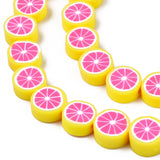 10 Strands Yellow Lemon Slice Polymer Clay Beads Spacer Beads DIY Jewelry Making