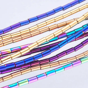 10 Hematite Non Magnetic Column Spacer Beads 2x4mm For Jewelry Making