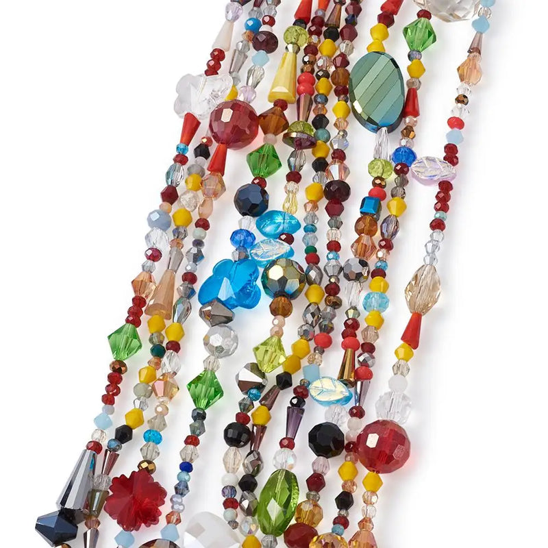 10 Mixed Electroplate Glass Beads Faceted Spacer Beads for DIY Beading
