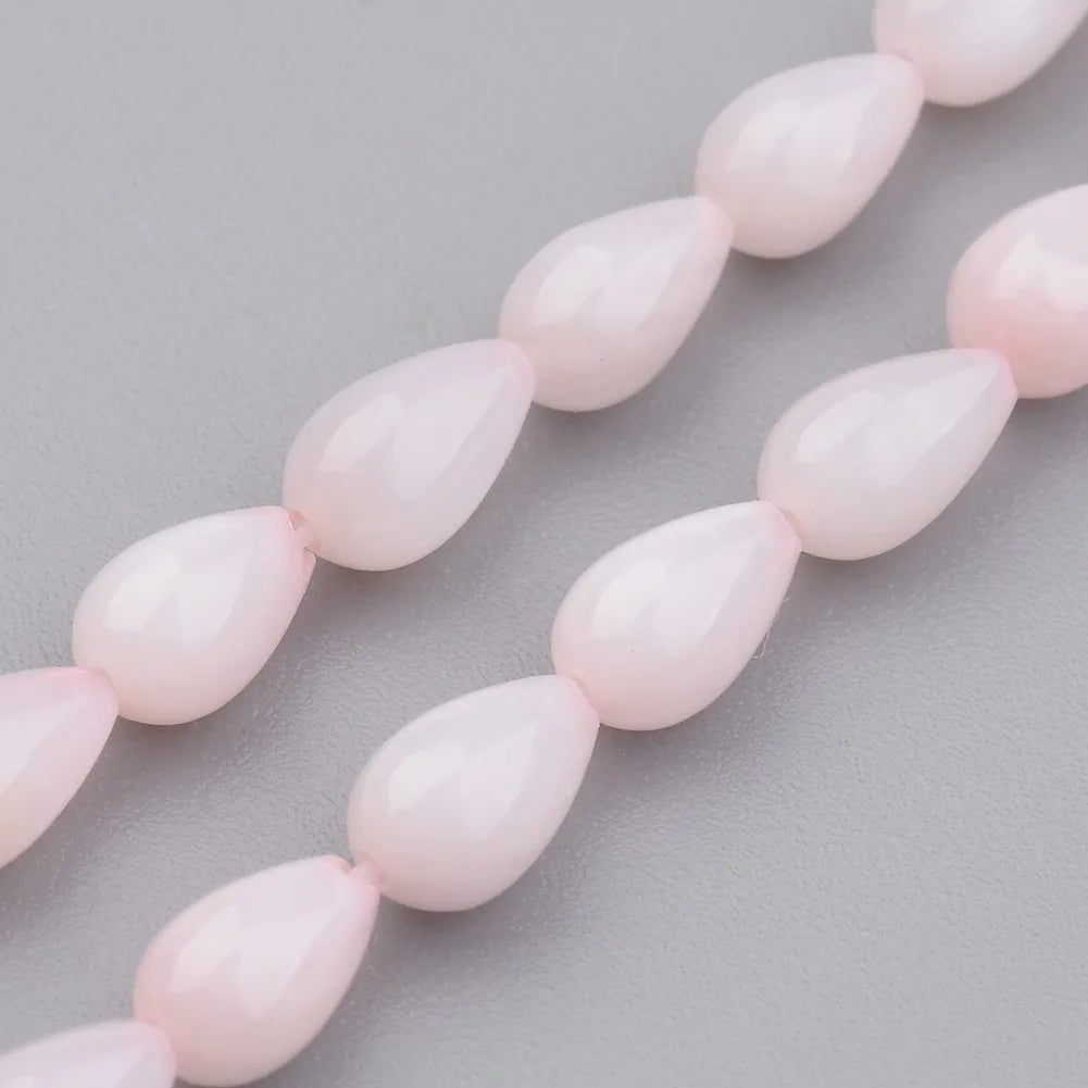 10 Strands Shell Dyed Bead Teardrop Shape Multiple Colors 7x5mm
