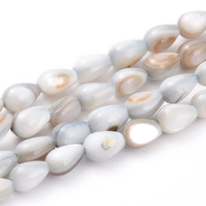 10 Strands Shell Dyed Bead Teardrop Shape Multiple Colors 7x5mm
