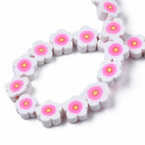 10 Strands Plum Blossom Polymer Clay Spacer Loose Beads DIY Jewelry Making