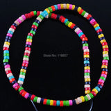 10 Strands Turquoise Stone Rondelle Spacer Beads
