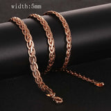 50cm 60cm 585 Rose Chain Necklace for Men Women